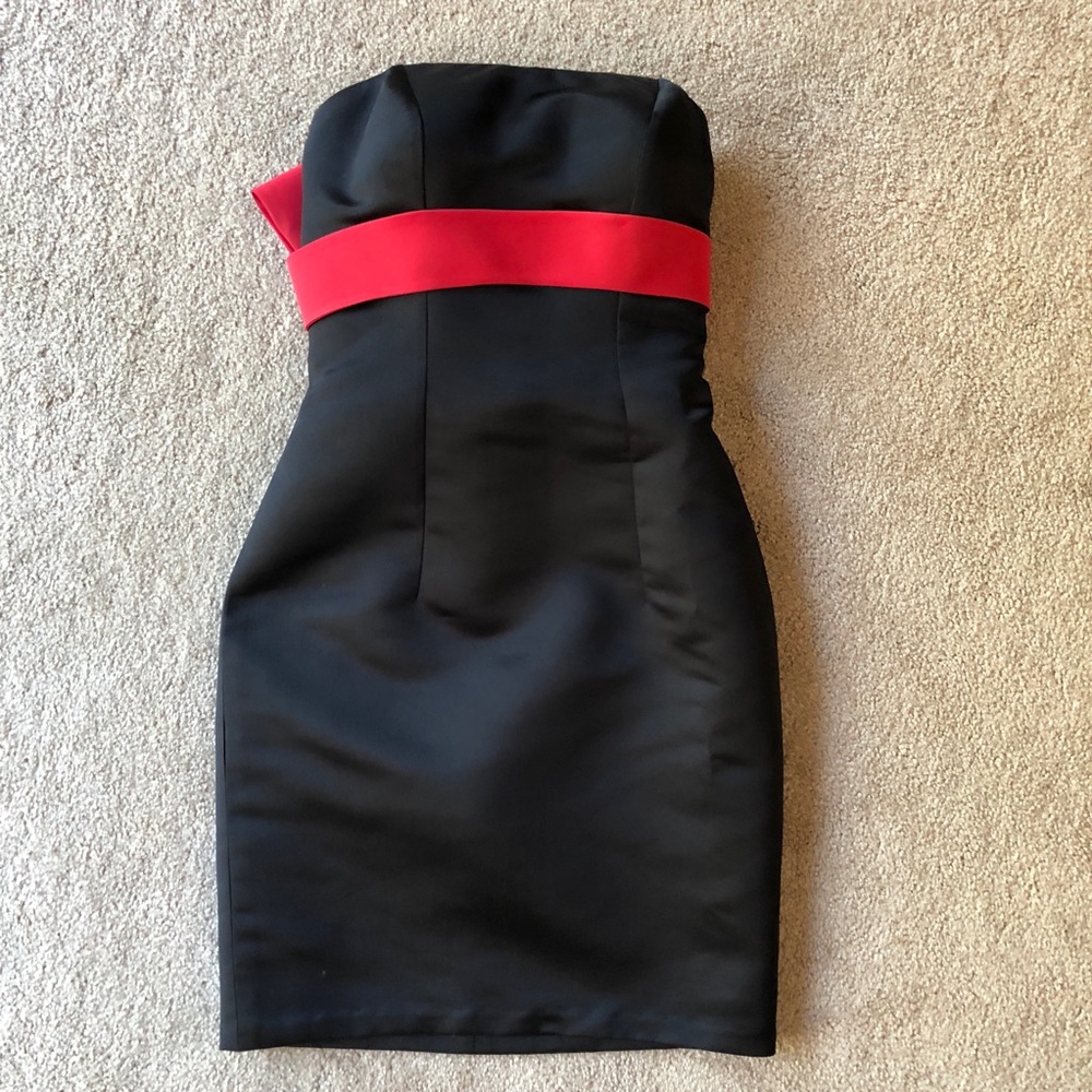 Jovani strapless cocktail dress